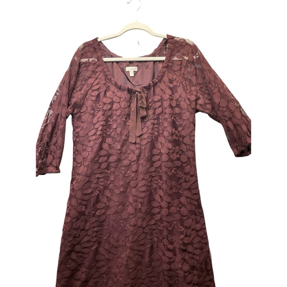 Garnet Hill Boheme Lace Dress Pullover Berry Women's 12 - Picture 5 of 16